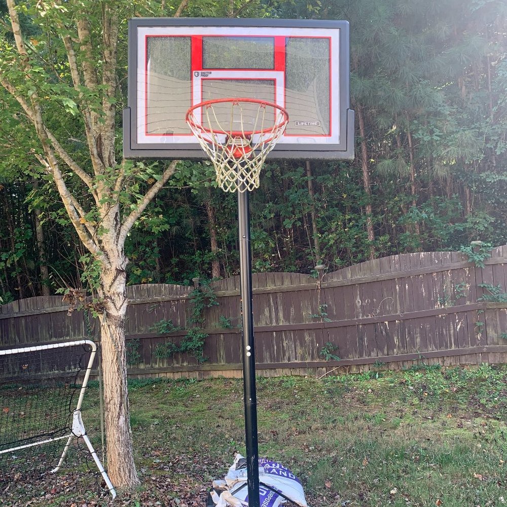 Lifetime 50' Adjustable Portable Basketball Hoop System with Rebound Return Net